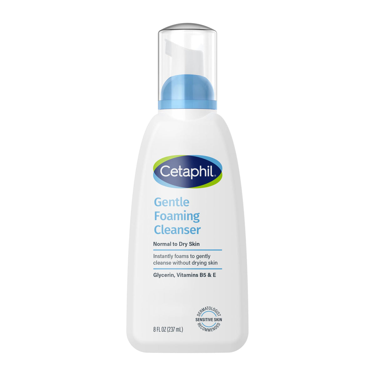 Cetaphil Oil Free Gentle Foaming Facial Cleanser, Sensitive Skin, 8oz Cetaphil