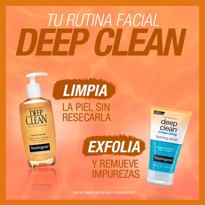 Neutrogena Deep Clean Daily Facial Cleanser with Beta Hydroxy Acid for Normal to Oily Skin, Alcohol-Free Neutrogena