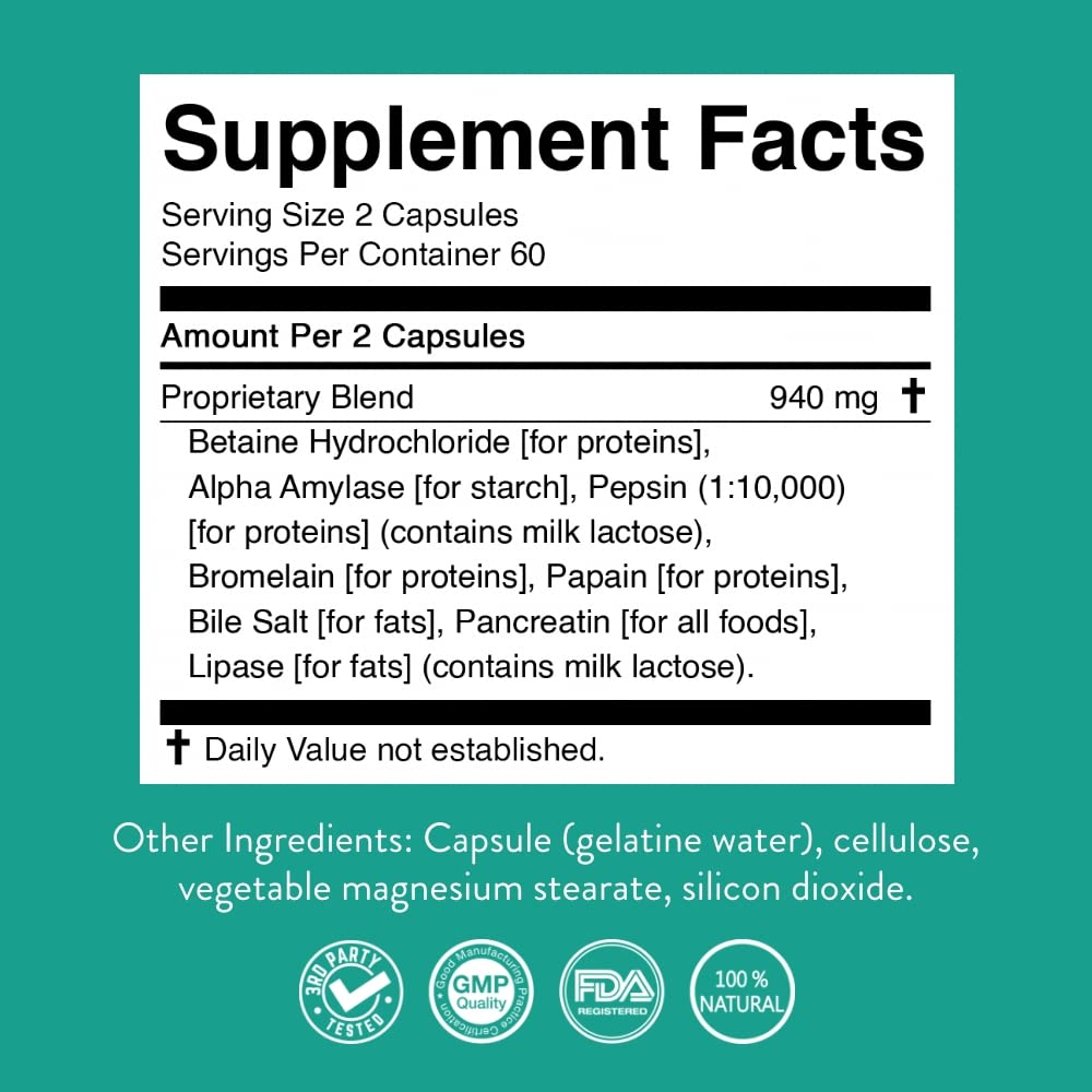 Nature's Sunshine Food Enzymes - Digestive Support with Prebiotics and Probiotics for Gut Health - Digestive Enzyme Supplement for Digestive Health Nature's Sunshine