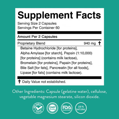 Nature's Sunshine Food Enzymes - Digestive Support with Prebiotics and Probiotics for Gut Health - Digestive Enzyme Supplement for Digestive Health Nature's Sunshine