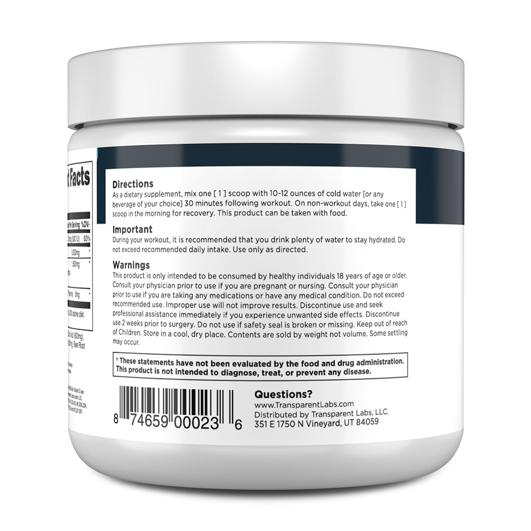 Transparent Labs Creatine HMB - Creatine Monohydrate Powder with HMB for Muscle Growth, Increased Strength, Enhanced Energy Output, and Improved Athletic Performance - 30 Servings, Unflavored