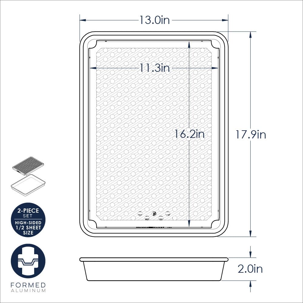 Nordic Ware Naturals High Sided Half Sheet Pan with Multi-Purpose Oven and Cooling Rack Nordic Ware buy australia supplements