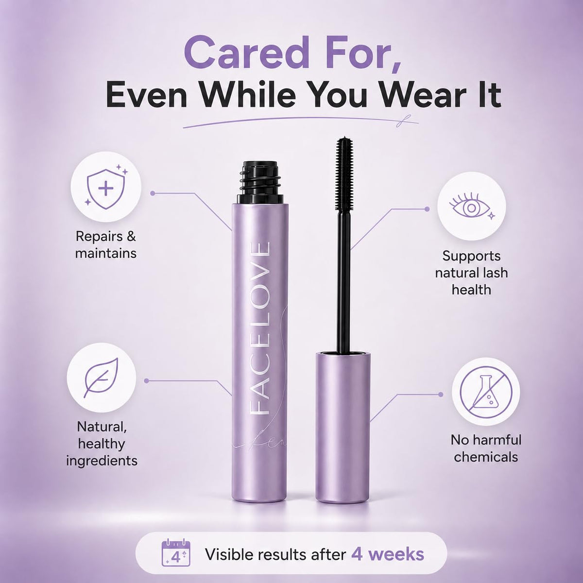Facelove EVERLOVE Tubing Mascara for Mature Women, Volume & Length FACELOVE