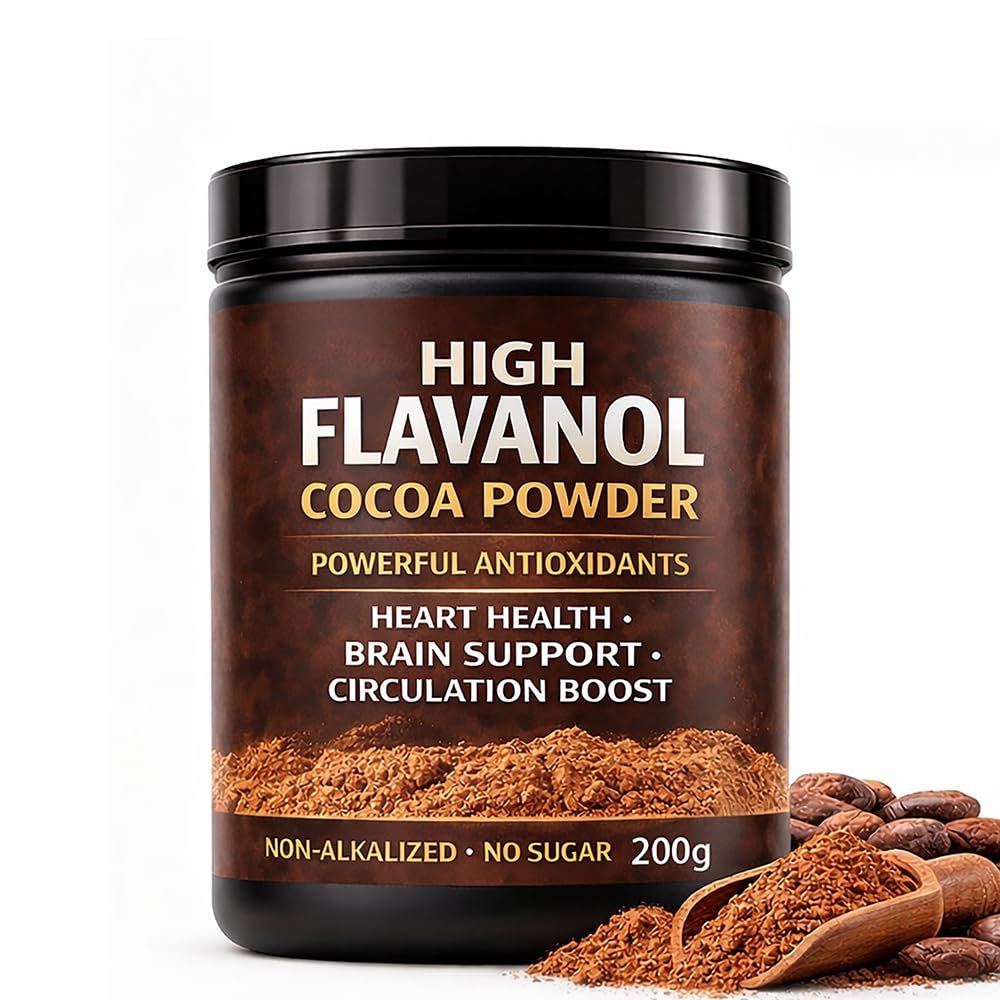 High Flavanol Cocoa Powder, Flavanol Rich Cocoa Powder– 1200mg Cocoa Flavanols – 10X More Flavanols – Supports Heart Health, Nitric Oxide & Energy NUEVIDA