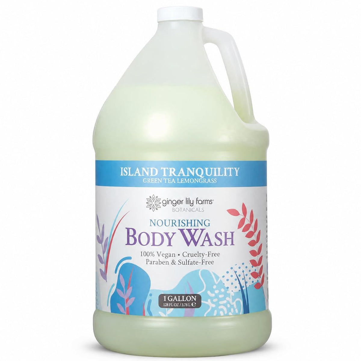Ginger Lily Farms Botanicals Body Wash, 128oz, Island Tranquility Ginger Lily Farms