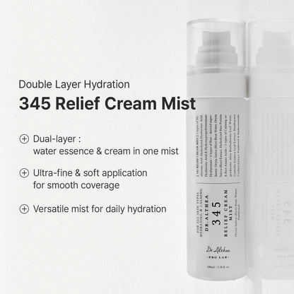 Dr.Althea 345 Relief Cream & Mist Duo, Korean Vegan Skin Care Set Dr.Althea