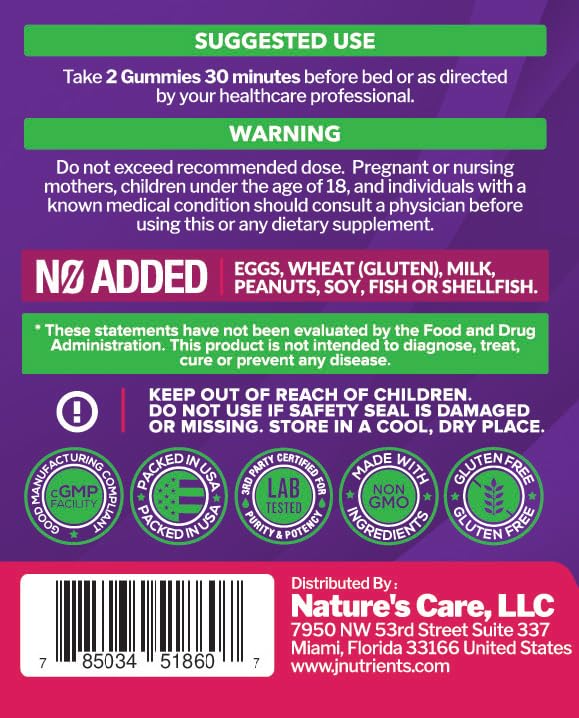 Melatonin 20mg Gummies (120 Count) - Maximum Strength Sleep Support for Adults with 10mg of Melatonin Per Gummy - Gluten-Free, Non-GMO, Vegetarian Just Nutrients