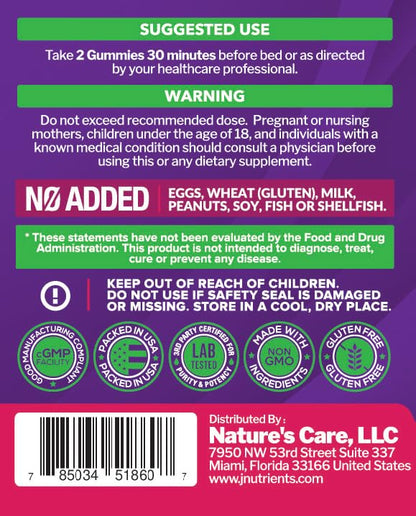 Melatonin 20mg Gummies (120 Count) - Maximum Strength Sleep Support for Adults with 10mg of Melatonin Per Gummy - Gluten-Free, Non-GMO, Vegetarian Just Nutrients