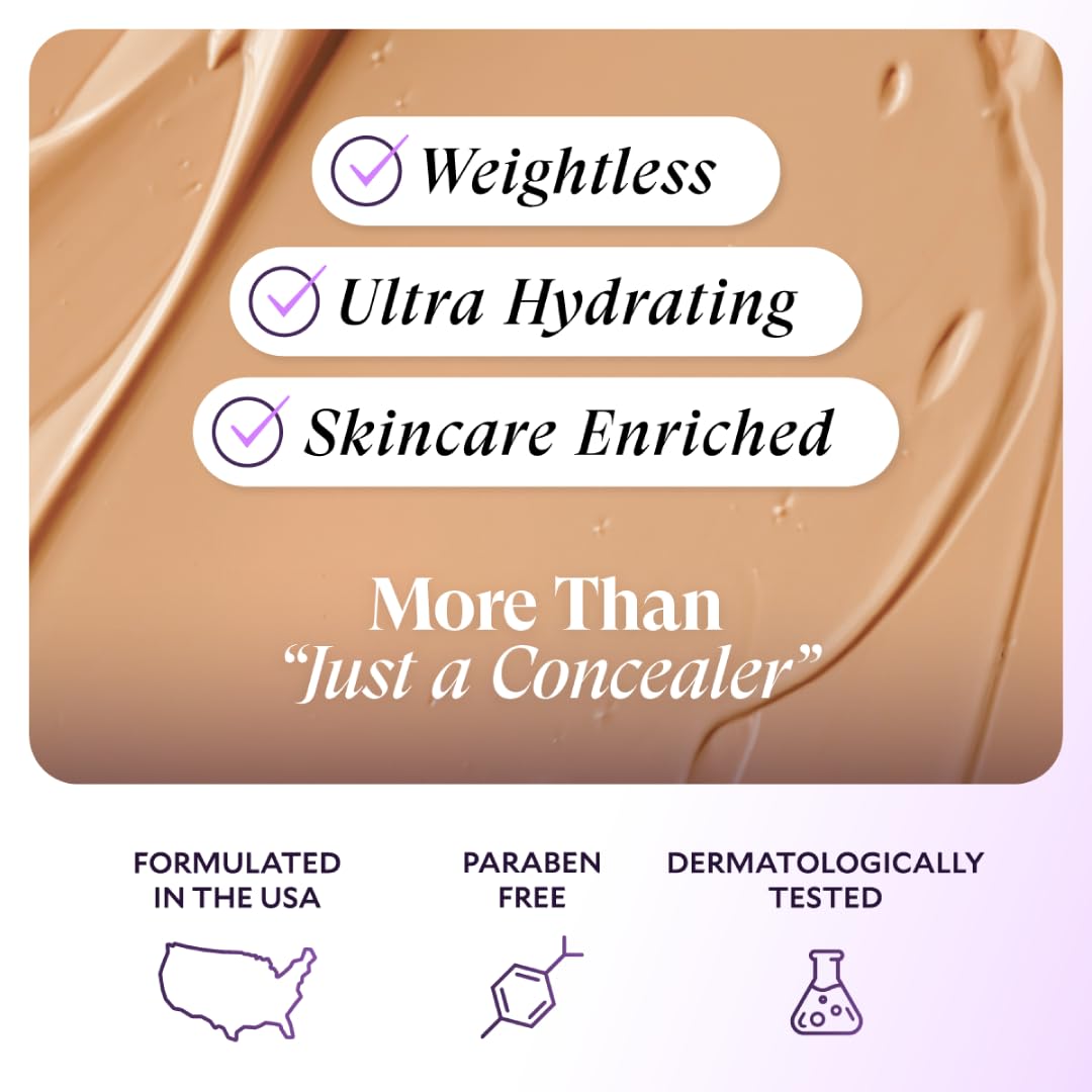 Fièra Luxury Concealer & Foundation with Anti-Aging Ingredients - Full Coverage for Dark Circles, Wrinkles, Fine Lines, and Spots, All-Day Wear For Mature Skin - Neutral Beige, 0.5 FL. OZ. / 15 ML FIÈRA
