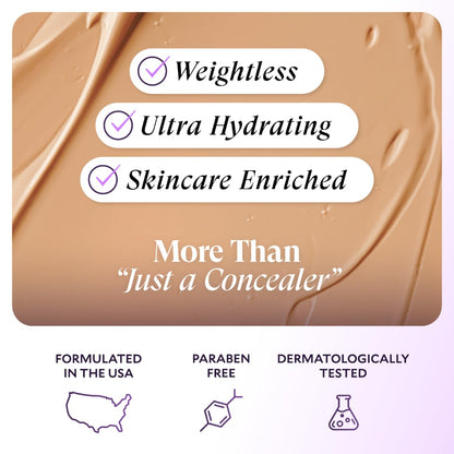 Fièra Luxury Concealer & Foundation with Anti-Aging Ingredients - Full Coverage for Dark Circles, Wrinkles, Fine Lines, and Spots, All-Day Wear For Mature Skin - Neutral Beige, 0.5 FL. OZ. / 15 ML FIÈRA