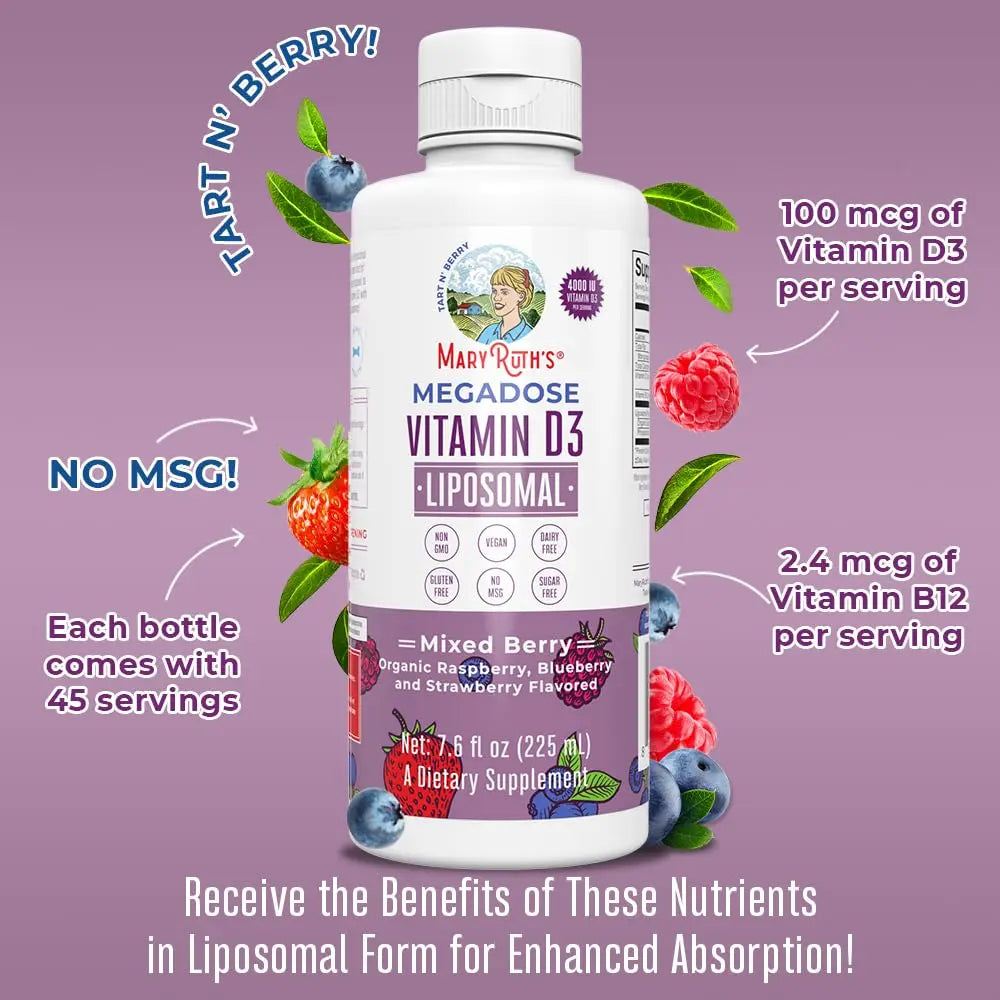 MaryRuth Organics Kids Multivitamin Liposomal (Strawberry Cherry & Vanilla) & Vitamin D3 Liposomal (Mixed Berry) Clean Label Project Verified MARYRUTH'S buy australia supplements