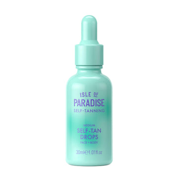 Isle of Paradise Self Tanning Face & Body Drops- Medium, Self Tanner Drops for a Natural Bronze, Long-lasting Tan