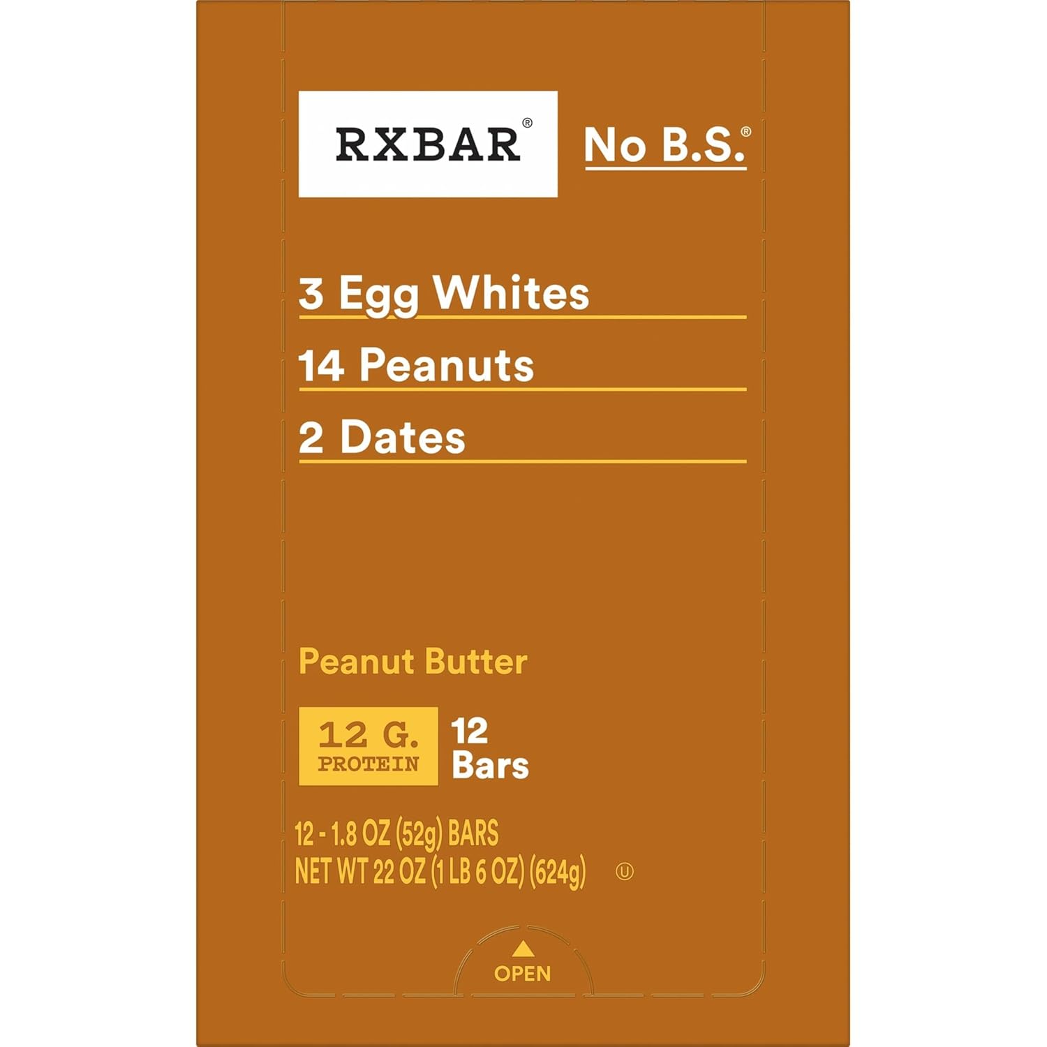 RXBAR Protein Bars, 12g Protein, Gluten Free Snacks, Peanut Butter, 22oz Box (12 Bars) Gsupps Australia