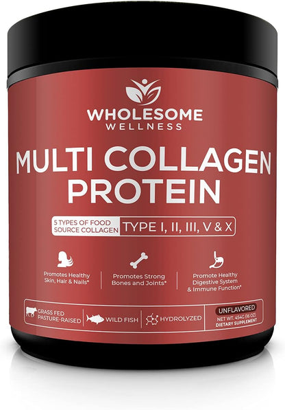 Wholesome Wellness Liposomal Vitamin C Capsules + Multi Collagen Protein Powder Hydrolyzed Bundle Gsupps Australia