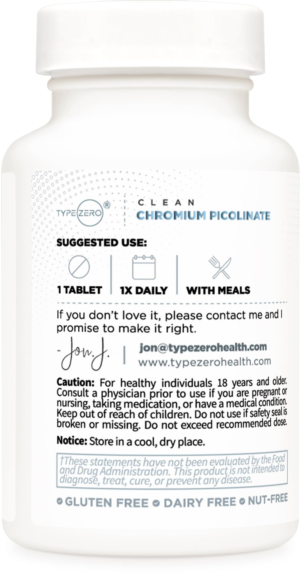 Type Zero Clean Chromium Picolinate Tablets (120 Servings, 1,000 MCG Per Serving) - Non-GMO, Gluten Free Type Zero buy australia supplements