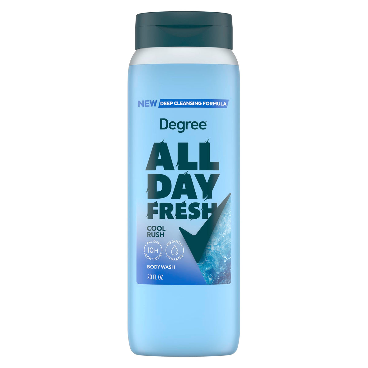 Degree All Day Fresh Body Wash Cool Rush Deep Cleansing 20 FO 20 fl oz Degree