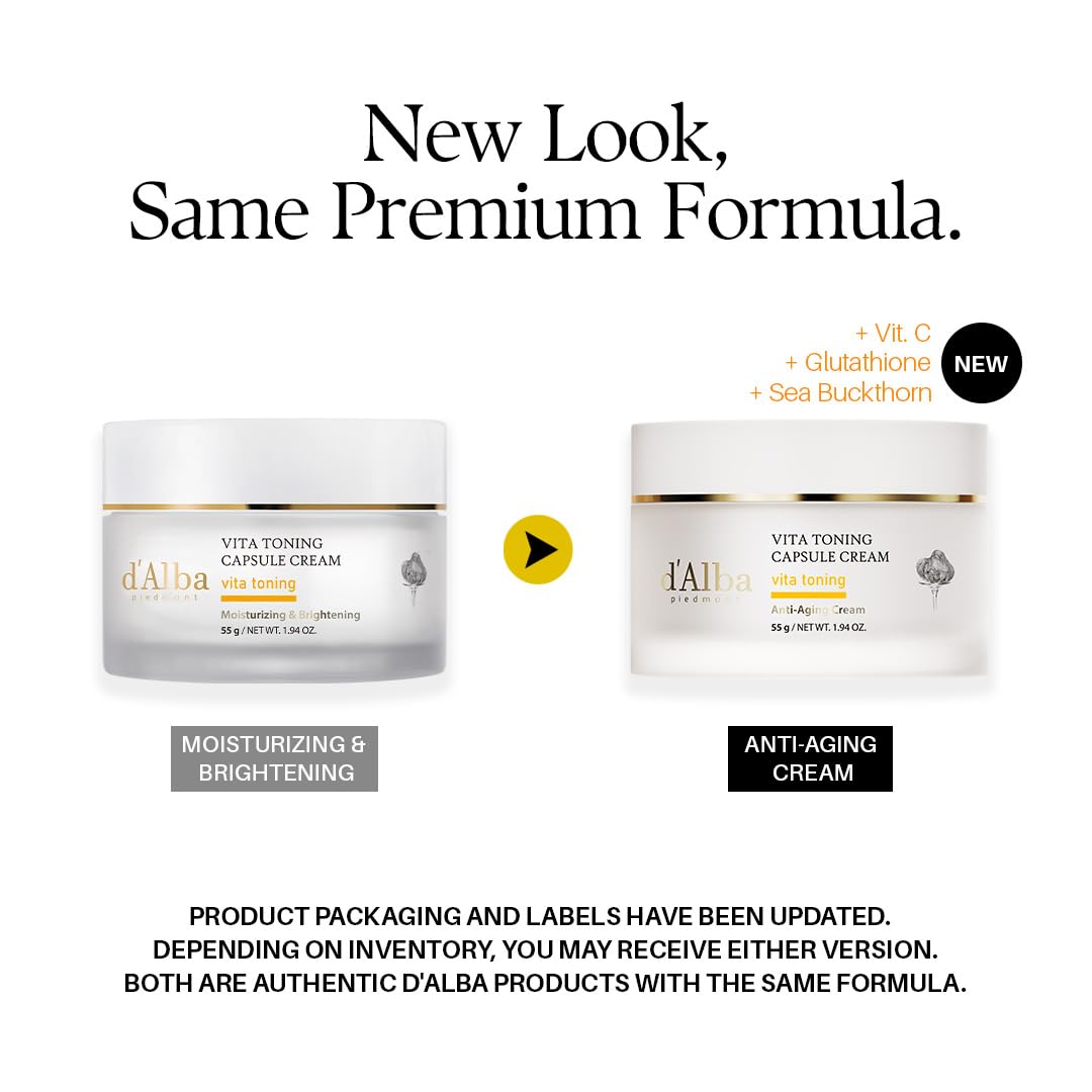 d'alba Piedmont Vita Toning Capsule Cream, Face Moisturizer (1.94 oz) d'alba Piedmont