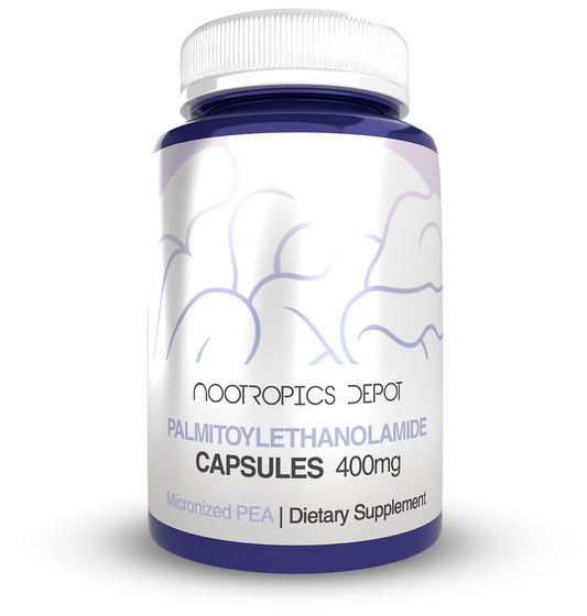 Nootropics Depot Palmitoylethanolamide (Pea) 400mg Capsules | Micronized Pea | Joint, Nerve, & Cellular Support | Daily Comfort | High Purity | Supplement for Women and Men | 60ct