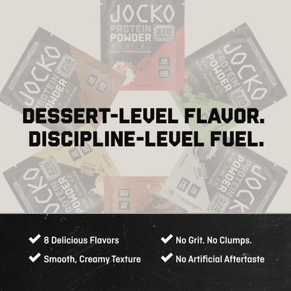 Jocko Fuel Whey Protein Powder, Vanilla Milkshake, 22g Protein, Digestive Enzymes + Probiotic Blend, No Sugar Added, with Essential Amino Acids + Electrolyte Minerals, 28 Servings Jocko Fuel