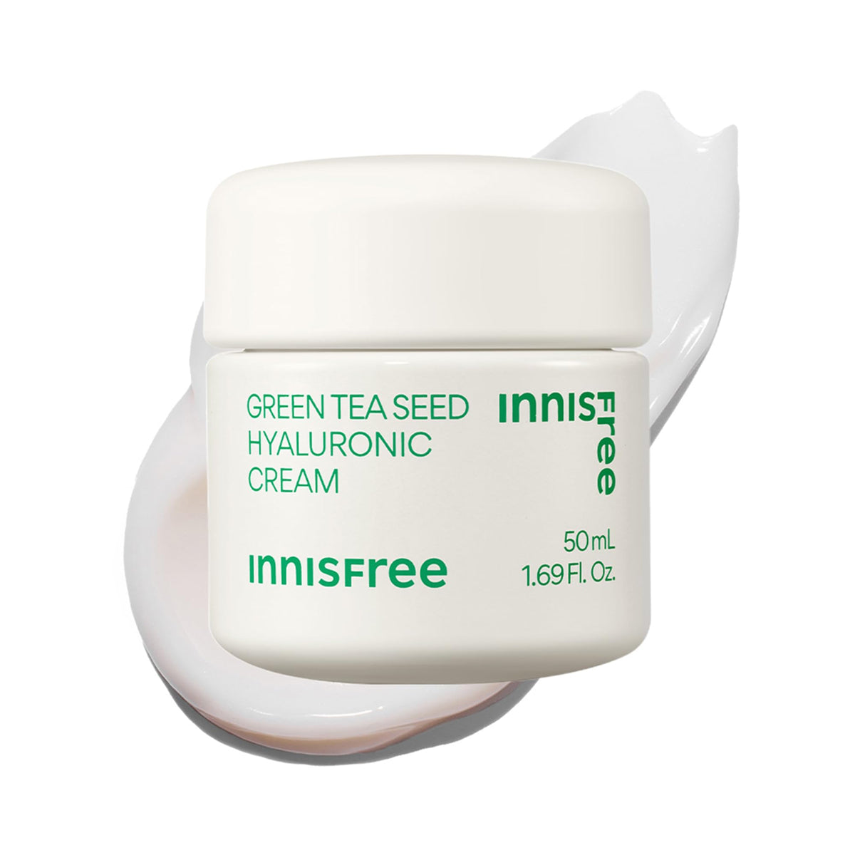 innisfree Green Tea Seed Hyaluronic Acid Cream, Korean Face Moisturizer with Ceramide & Skin Barrier Complex, Fragrance-Free & Non-Comedogenic innisfree