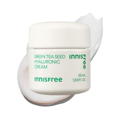 innisfree Green Tea Seed Hyaluronic Acid Cream, Korean Face Moisturizer with Ceramide & Skin Barrier Complex, Fragrance-Free & Non-Comedogenic innisfree