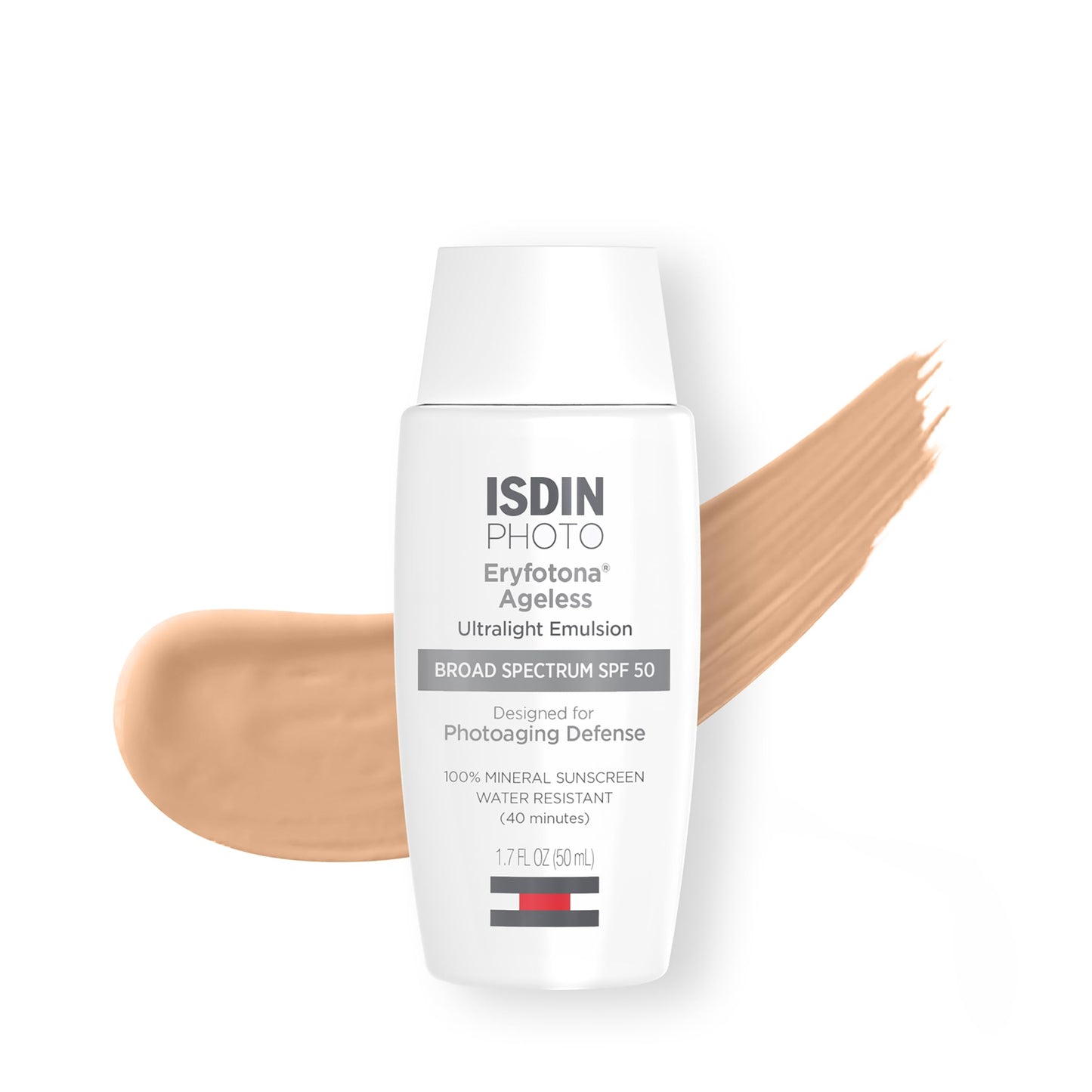 ISDIN Eryfotona Ageless SPF 50 (1.7 Fl Oz) | Tinted Mineral Sunscreen for Face with Zinc Oxide | Anti-Aging Sunscreen with DNA Repairsomes & Vitamin E ISDIN