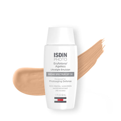 ISDIN Eryfotona Ageless SPF 50 (1.7 Fl Oz) | Tinted Mineral Sunscreen for Face with Zinc Oxide | Anti-Aging Sunscreen with DNA Repairsomes & Vitamin E ISDIN