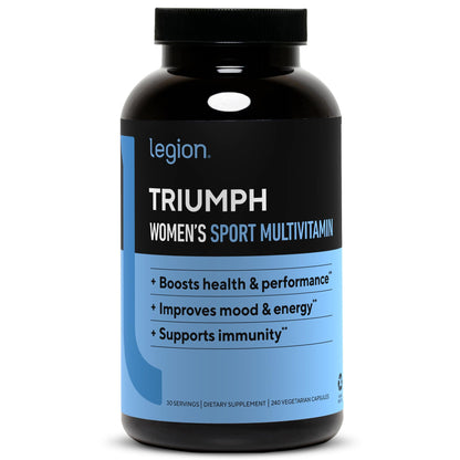 LEGION Triumph Men's Sport Vitamin - Complete Multivitamin for Men - Daily Vitamins for Men to Boost Health and Performance - Men's Multivitamin with 21 Vitamins & Minerals - 30 Servings
