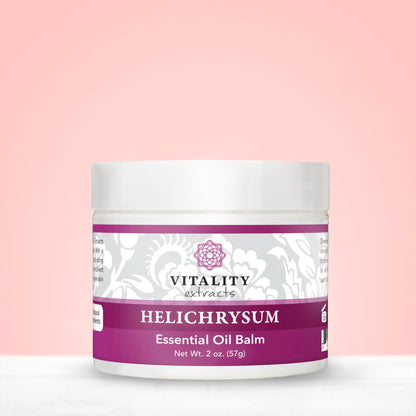 Vitality Extracts Helichrysum Balm - 2oz, Helichrysum Gymnocephalum, Beeswax, Almond Oil, Ultra-Moisturizing, Skin Healing, Full Body Hydration Vitality