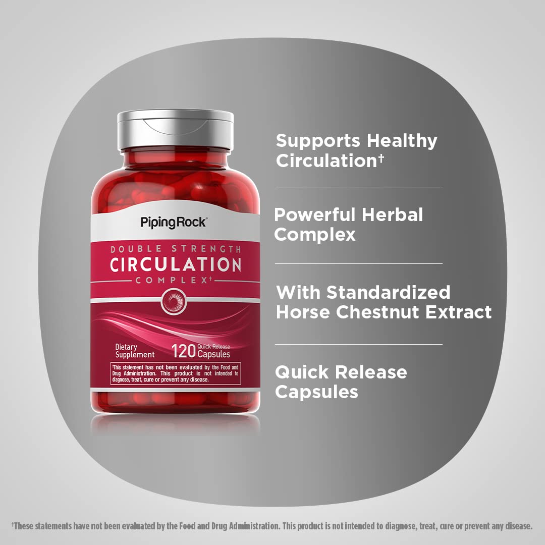 Piping Rock Circulation Supplement | 120 Capsules | Double Strength Complex | Non-GMO, Gluten Free Piping Rock buy australia supplements