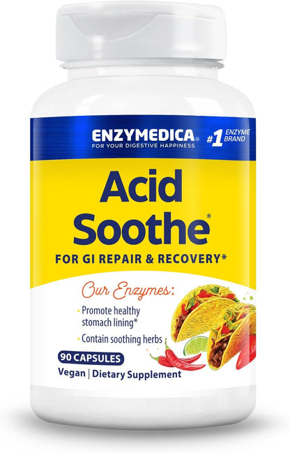 Enzymedica Acid Soothe Supplement for Women & Men - 90 Capsules Gsupps Australia