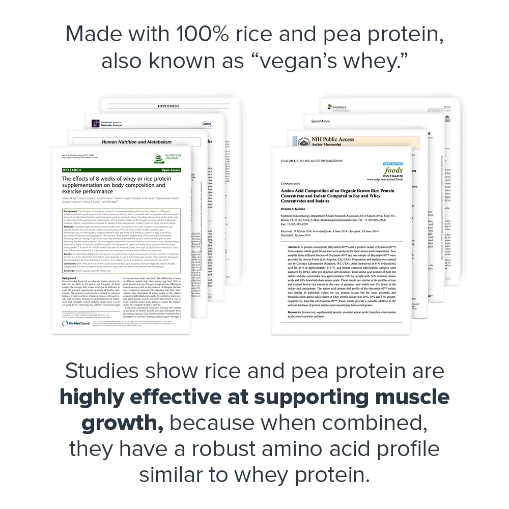 LEGION Plant+ Vegan Protein Powder, Chocolate - Rice and Pea, Plant Based Protein Blend. Gluten Free, GMO Free, Naturally Sweetened and Flavored, 20 Servings, (Chocolate)