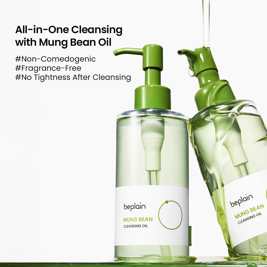 beplain Mung Bean Cleansing Oil Makeup Remover, Sensitive Skin, 6.76 fl oz beplain