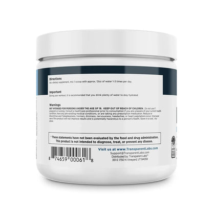 Transparent Labs Hydrate Naturally Sweetened Electrolytes Powder - Hydration Powder Electrolytes with Coconut Water, Calcium, Taurine, & Potassium Transparent Labs