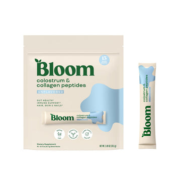 Bloom Nutrition Bovine Colostrum Powder Packet, Gut Health, Immune Support, Hair Growth & Beauty Supplement, Gluten Free, Sugar Free | Unflavored, 15 Servings Bloom Nutrition buy australia supplements