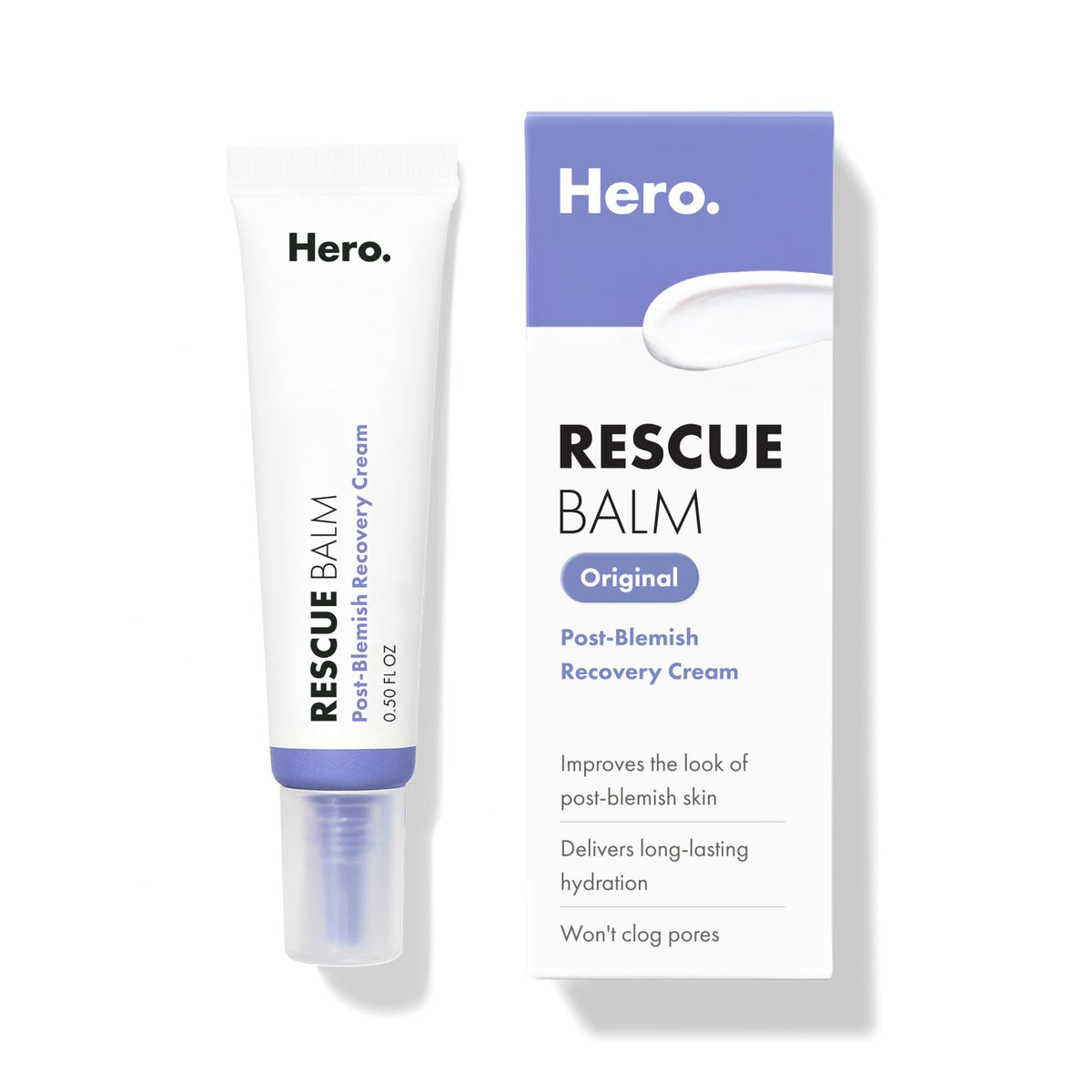 Hero Cosmetics Rescue Balm Post-Blemish Recovery Cream, 0.5 Fl Oz HERO COSMETICS