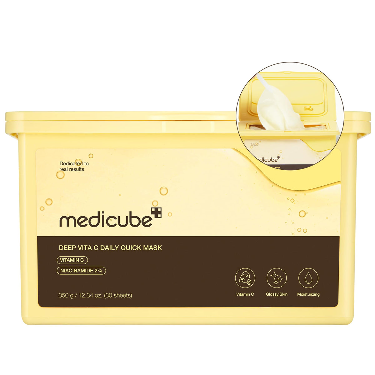 medicube Deep Vita C Daily Quick Sheet Masks, 30 Sheet, Value Size medicube