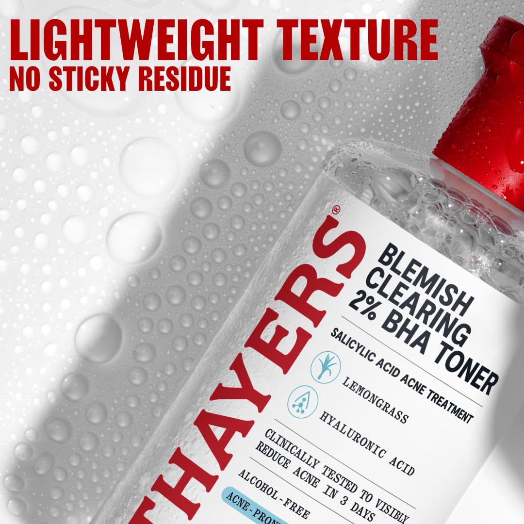 Thayers Blemish Clearing Salicylic Acid Toner, Acne Treatment Face Toner with 2% Salicylic Acid, Soothing and Non-Stripping Skin Care, 12 Fl Oz THAYERS