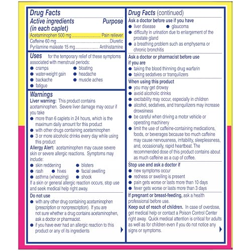 Midol Complete On The Go Caplets with Acetaminophen for Menstrual Symptom Relief, Period Cramp and Menstrual Pain Relief, 50 Count (25 Pouches of 2) Midol buy australia supplements