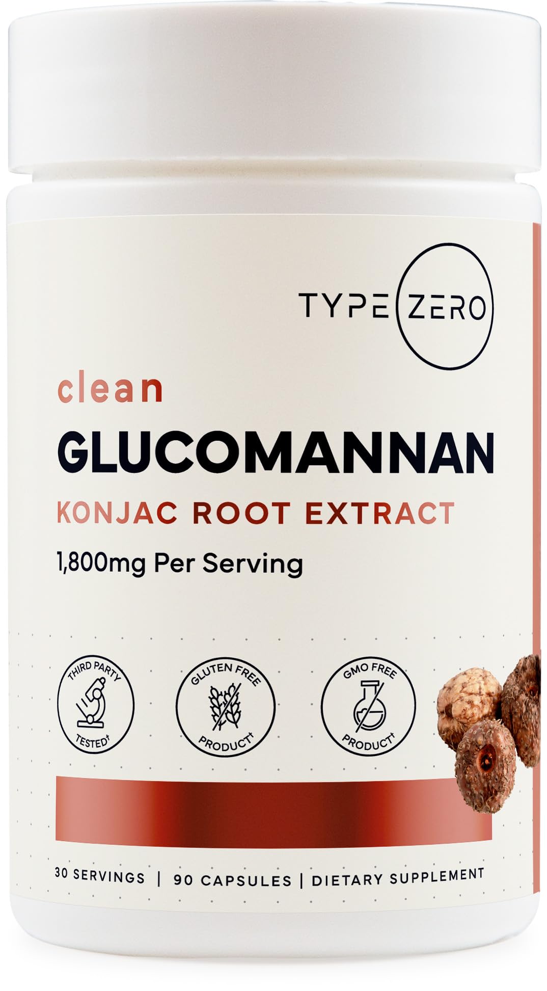 Type Zero Clean Glucomannan Konjac Root Extract (90 Capsules)(1,800 MG Per Serving) - 30 Servings, Non-GMO, Gluten Free Type Zero buy australia supplements