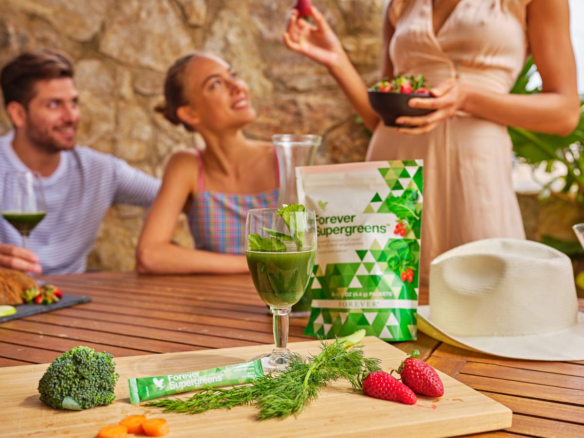 Forever Living - Forever Supergreens - Blend for Your Active Lifestyle - Supercharge Your Day w/Over 20 Powerful Greens and Superfoods. - 30 Packets Forever Living Products buy australia supplements