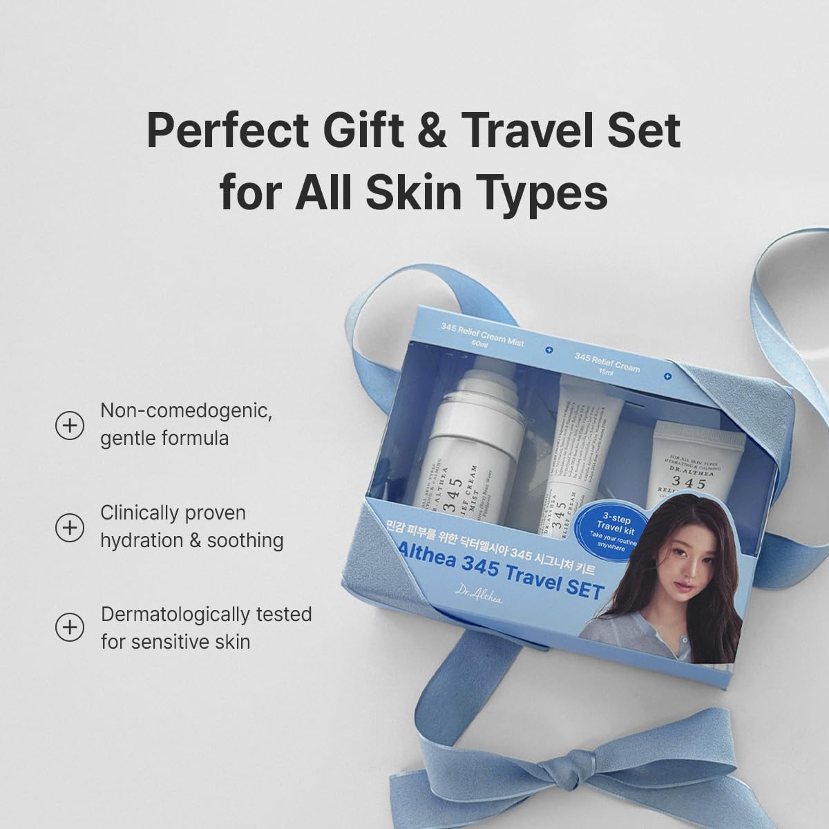 Dr.Althea 345 Travel Kit (Set of 3), Korean Vegan Skin Care Set Dr.Althea
