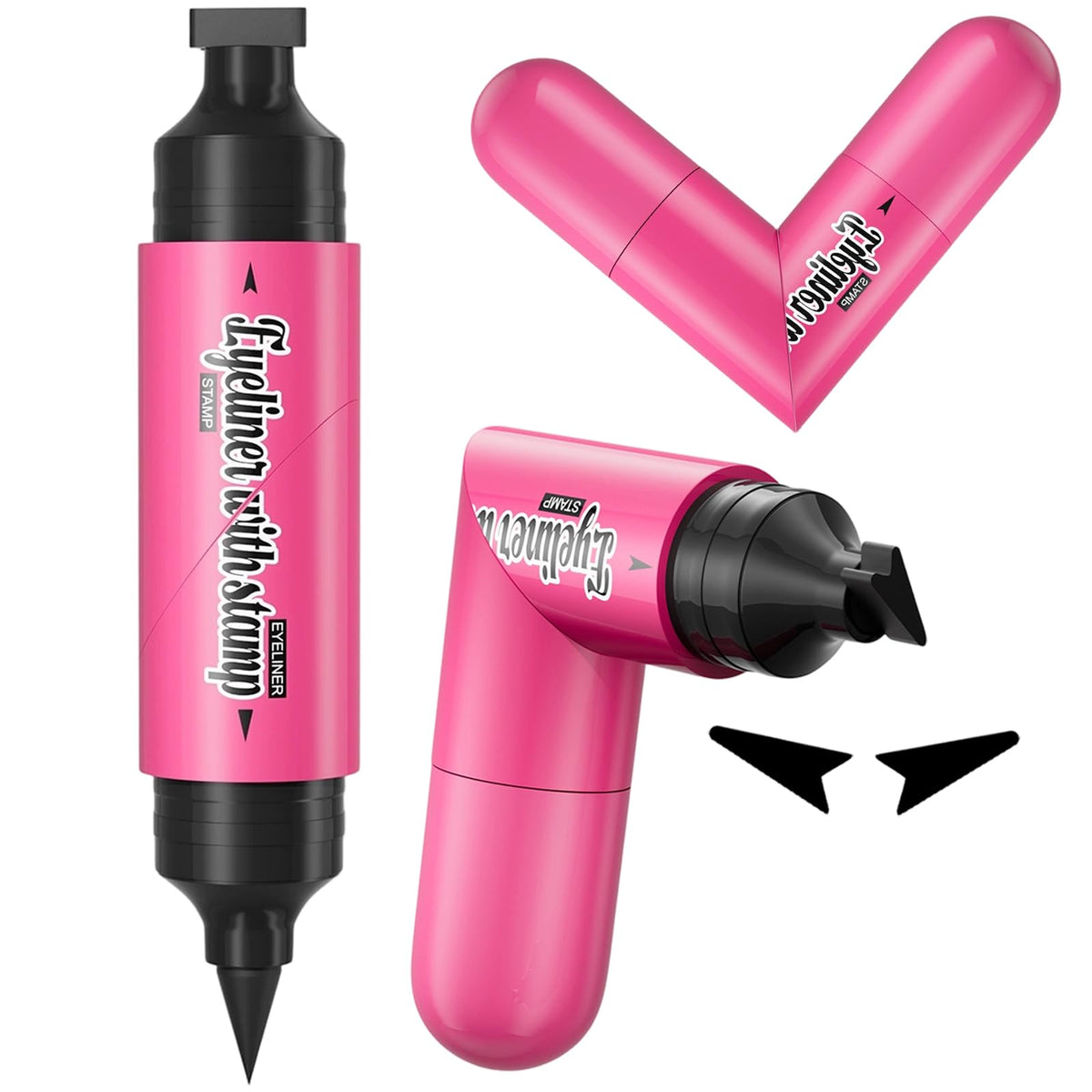 Winged Eyeliner Stamp Pen, Dual-Ended Rotating Eyeliner Stamp Wingliner Jutqut