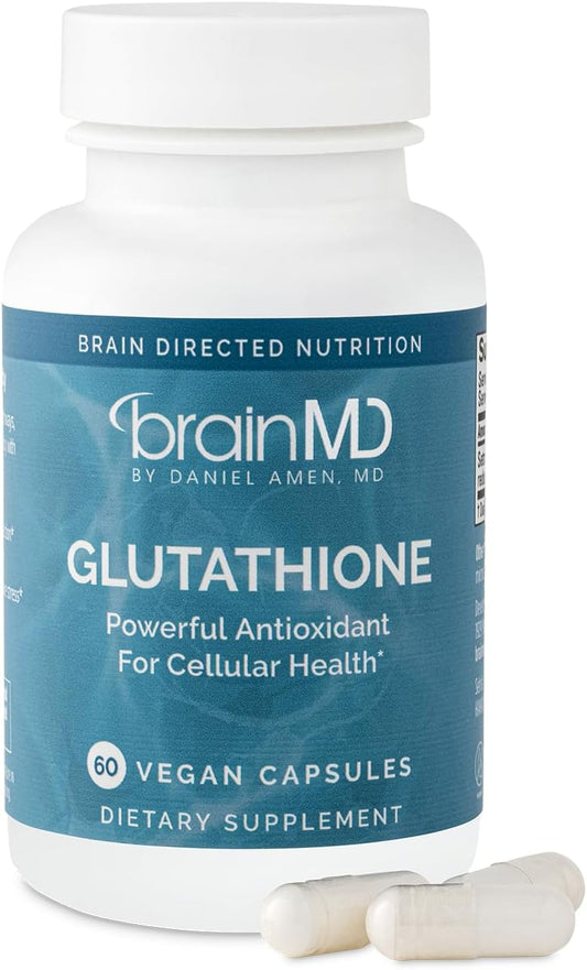 BrainMD Glutathione Ultra - Antioxidant Support Supplement - 60 Capsules