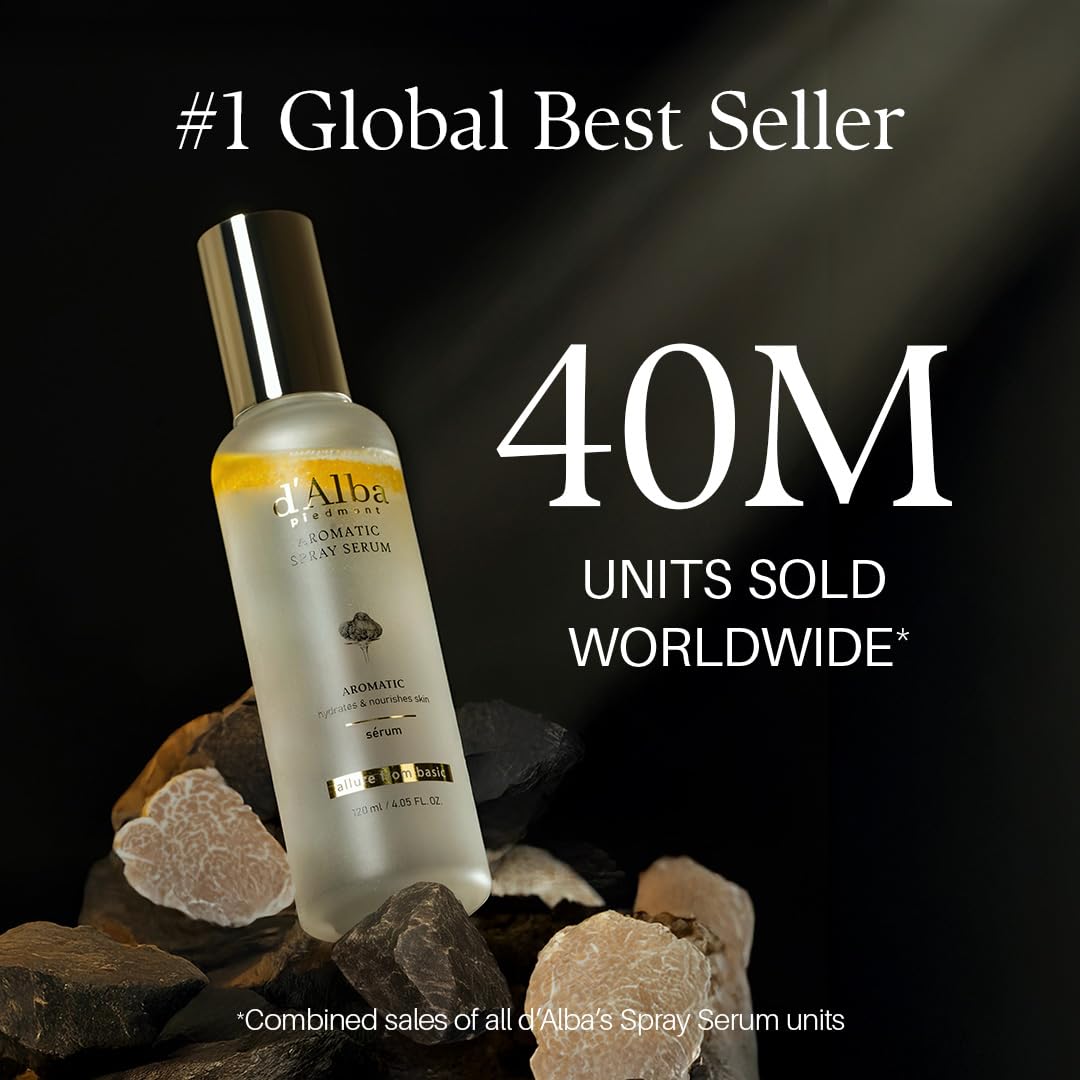 d'alba Piedmont Italian White Truffle First Aromatic Spray Serum, Fragrant VEGAN Glowy Antioxidant Face Mist d'alba Piedmont