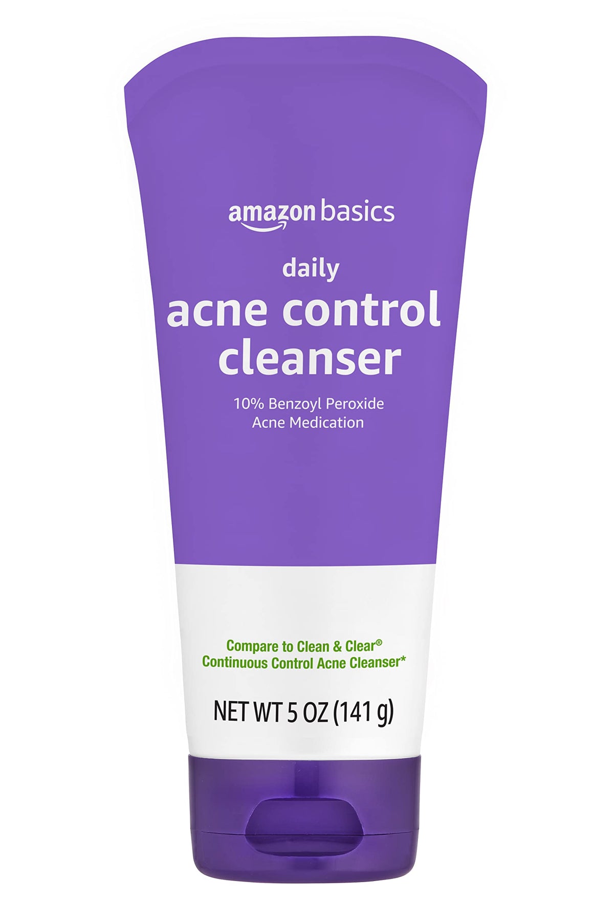Amazon Basics Acne Treatment Face Wash - Daily Control Cleanser, Maximum Strength 10% Benzoyl Peroxide for Stubborn Breakouts, 5 Ounce Amazon Basics