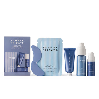 Summer Fridays Jet Lag™ Essentials - Mini Hydrating Skin Care Set With Jet Lag™ Mask, Eye Patches, Deep Hydration Face Serum & Hydration Mist - Travel Size Skincare Kit & Gift Set (4 Count) Summer Fridays