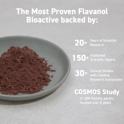 CocoaVia Cocoa Flavanols 500mg – Heart and Brain Support, High Flavanol Cocoa Extract, Boosts Nitric Oxide, Blood Circulation and Memory, Preworkout, Vegan CocoaVia