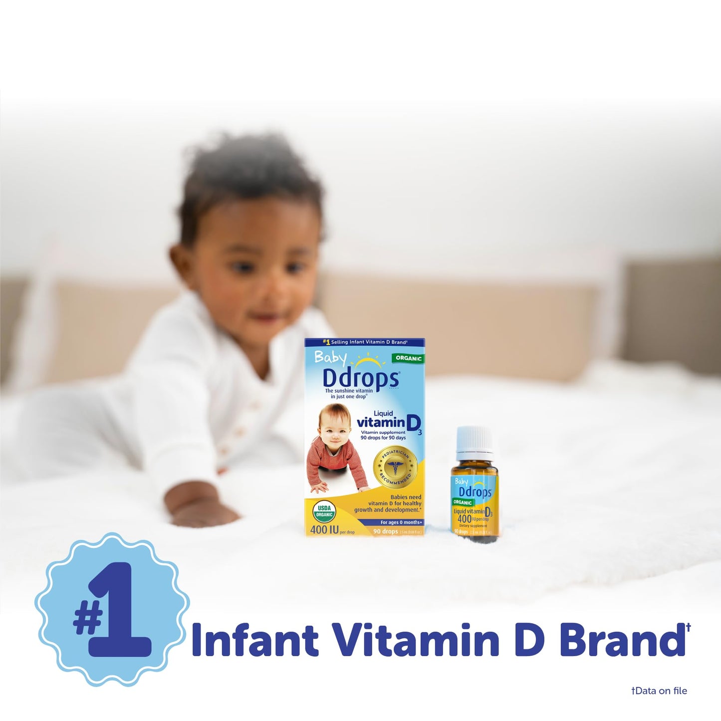 Ddrops Baby 400 IU, Vitamin D, 90 Drops 2.5mL (0.08 Fl. Oz (Pack of 1)) Ddrops