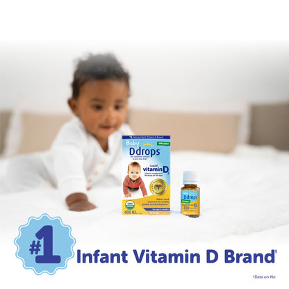 Ddrops Baby 400 IU, Vitamin D, 90 Drops 2.5mL (0.08 Fl. Oz (Pack of 1)) Ddrops